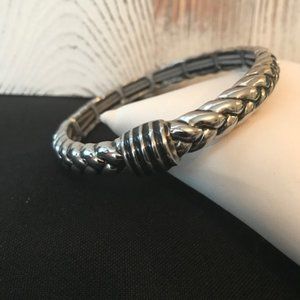 Lia Sophia - Silver & Black Stretch Bracelet